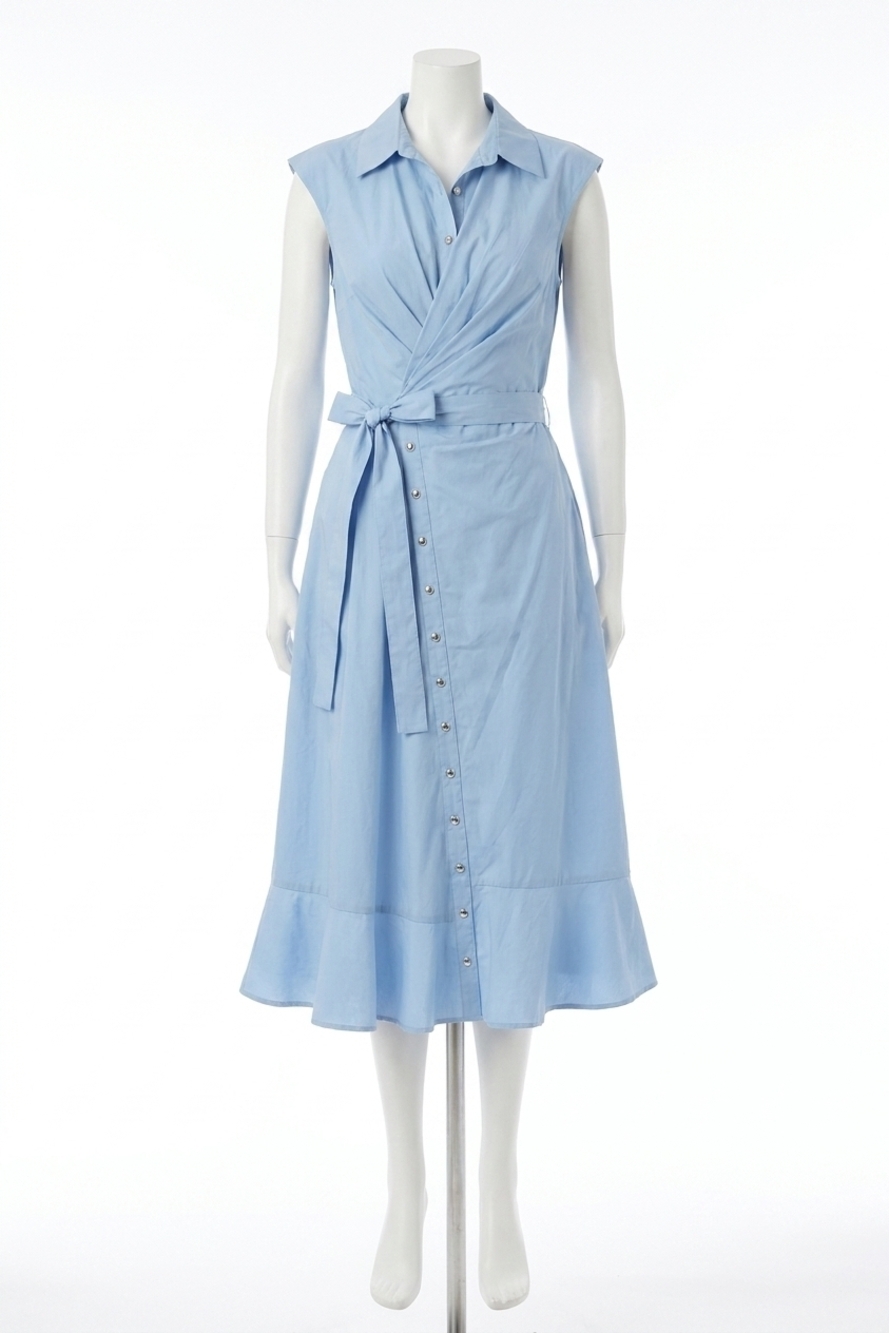NEW ENTRO zoey midi dress in light blue